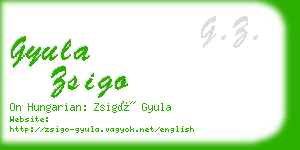 gyula zsigo business card